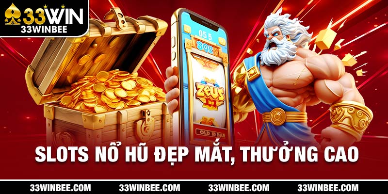 Sảnh slots game với đa dạng trò chơi và trả thưởng cực cao